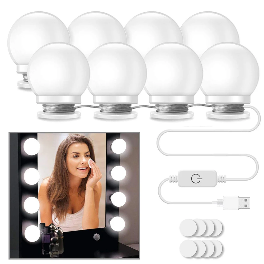 10 светодиодный набор ламп туалетный столик макияж зеркало холодный свет
