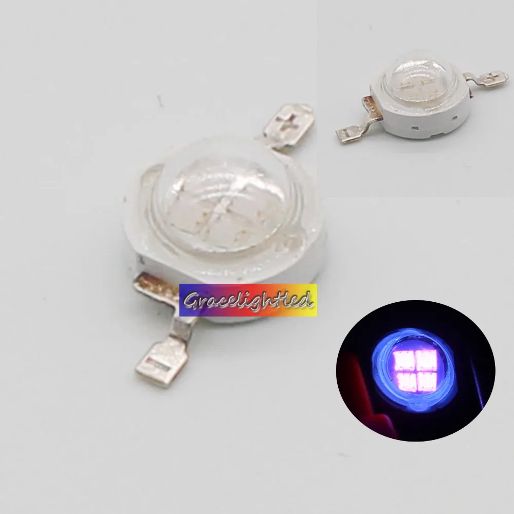 Ультрафиолетовый Мощный УФ-светодиод для аквариума 3 Вт 5 10 20 30 50 100 395нм | Лампы и