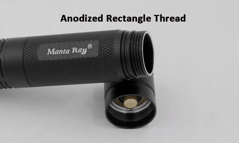 Manta Ray S9 алюминиевый невидимый черный АОТ 365nm UV Ультрафиолетовый фонарик факел свет лампы для 1x18650 Батарея