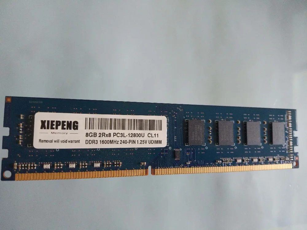Настольная память 8 ГБ 2Rx8 PC3L 12800U 1600 МГц DDR3 8g pc3L 12800 RAM 2 4 контактный UDIMM|Оперативная
