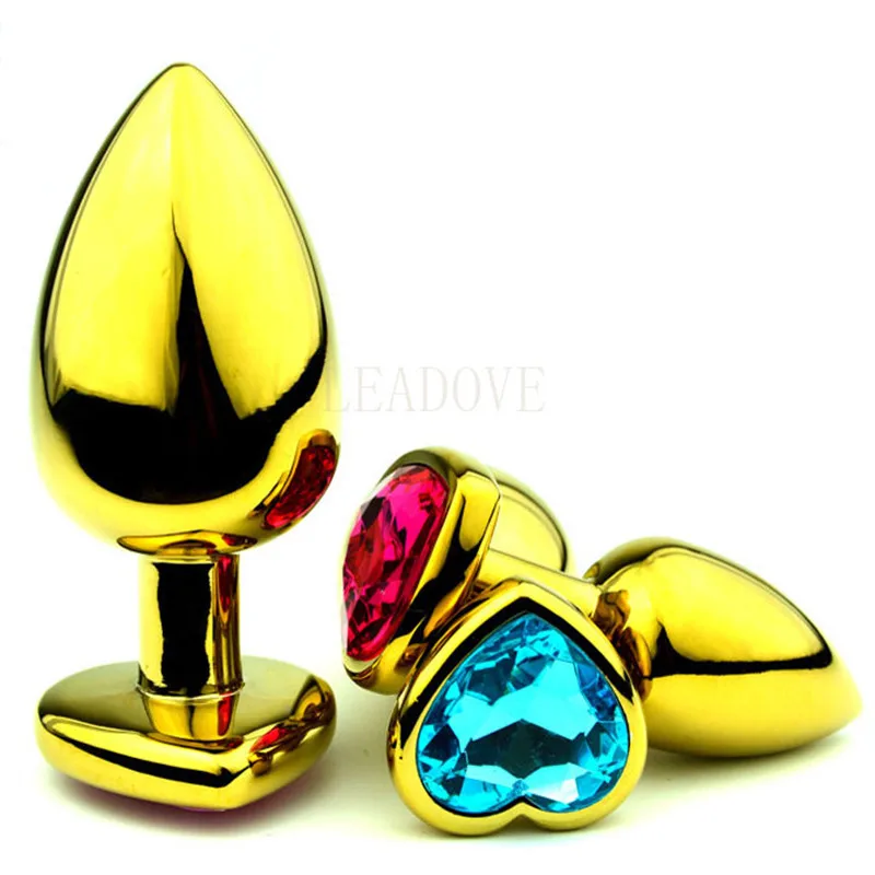 Золотая металлическая Анальная пробка из нержавеющей стали безопасная