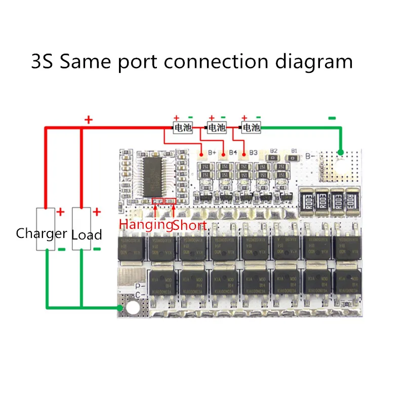 Защитная печатная плата 3S 100A BMS устройство для защиты литий ионных тройных