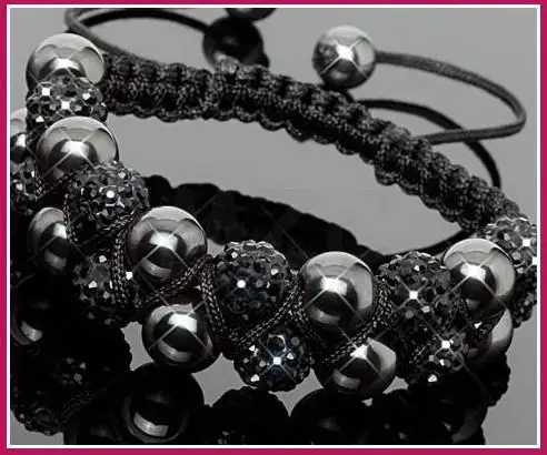 Серые бусины это из смолы а не гематита Бесплатная доставка! Мужской браслет 10 мм.