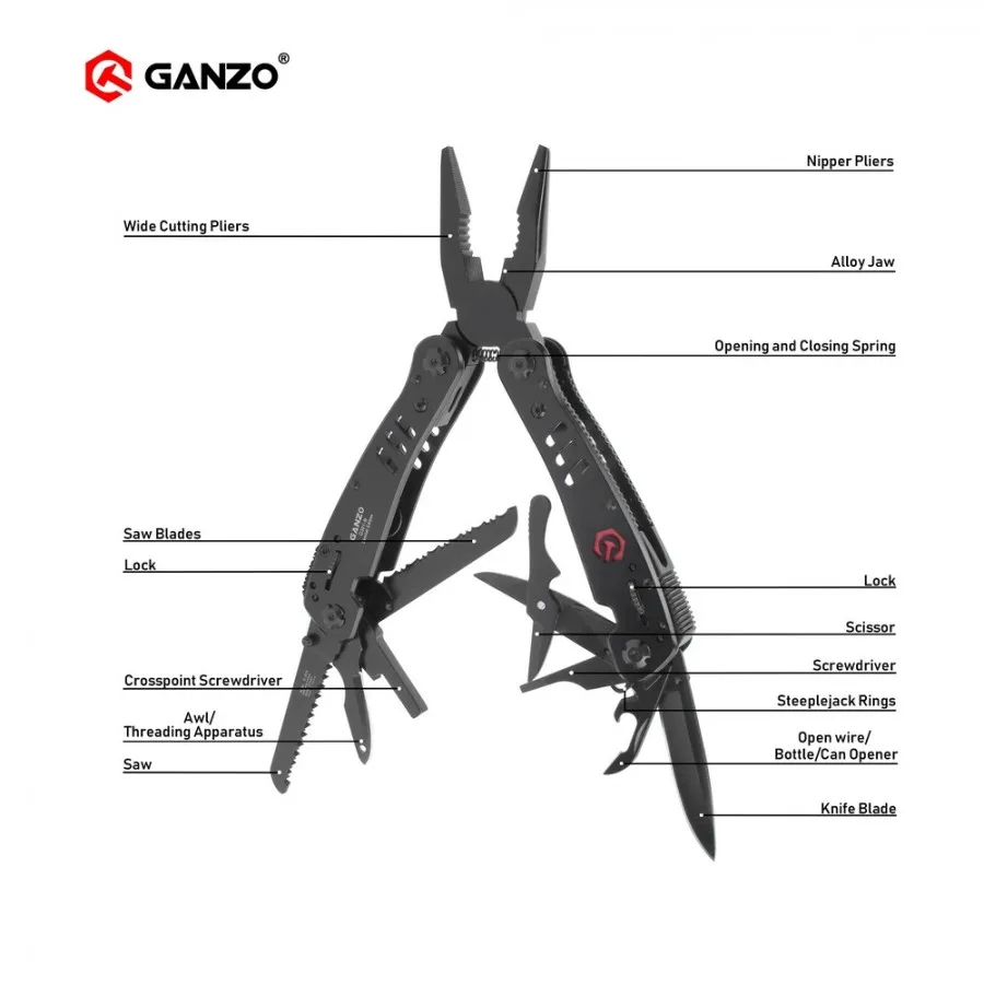 Ganzo G300 серии G301 B многофункциональные плоскогубцы 26 инструменты в одной руке