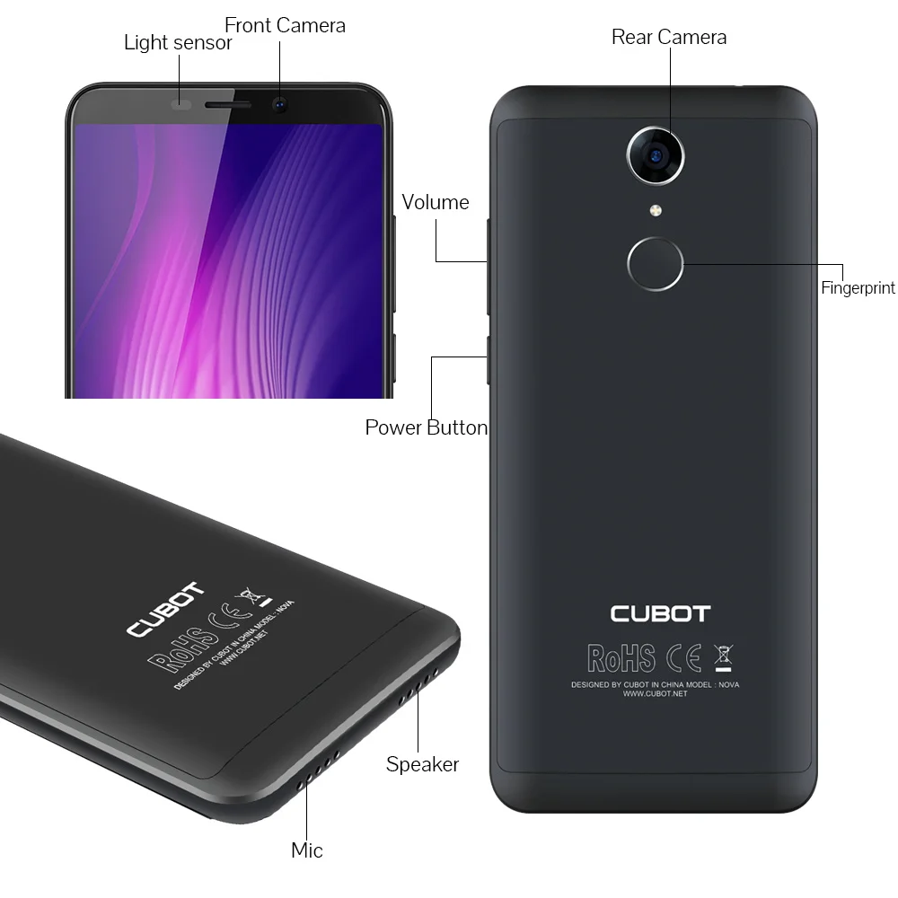 Cubot Nova телефоны двойной 4G LTE Dual карты MT6739 Quad Core 5 &quot18:9 полный Экран 3 ГБ + 16