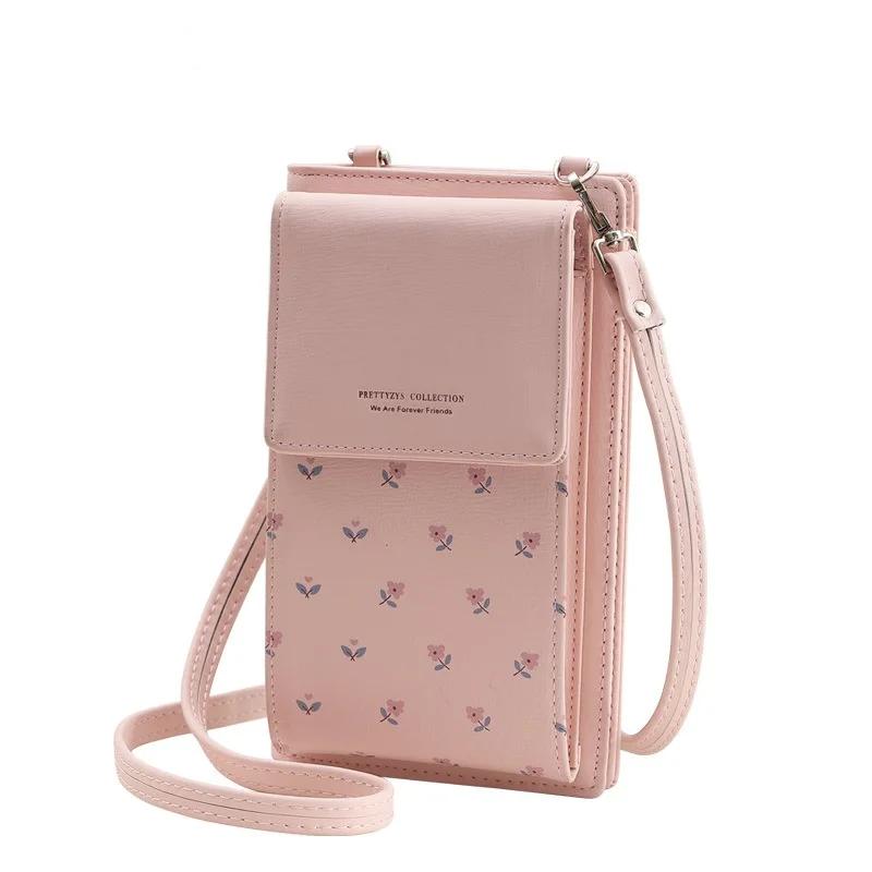 

New 2019 Brand Long Fashion Women Messenger Shoulder Straps Bag Card Holders Women Cell Phone Pocket Handbag Ladies Phone Purse