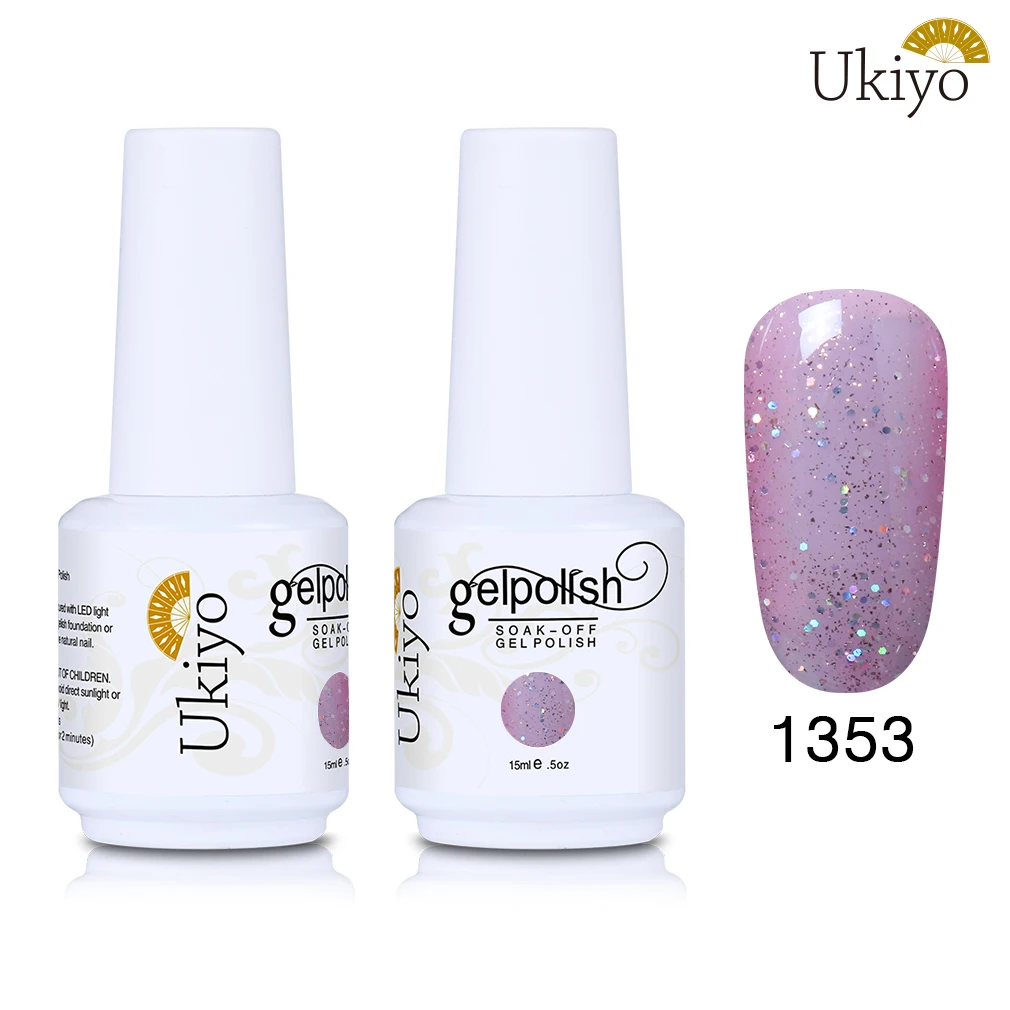 1353 Ukiyo 15 мл Лак для ногтей 170 великолепный цвет Гель-лак для ногтей Vernis полуперманентное верхнее покрытие Базовое покрытие гель-лаки для ногтей Гель-лак - Цвет: 1353