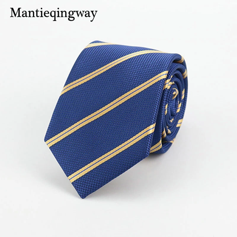 Новое Прибытие Галстуки 7 см Тонкие Полиэстер Шелковые для Мужчин Полосатый &amp Dot