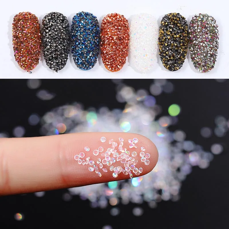 1 коробка для дизайна ногтей смешанный дизайн хрустальный гравий песок Пикси икра бусины разбитое