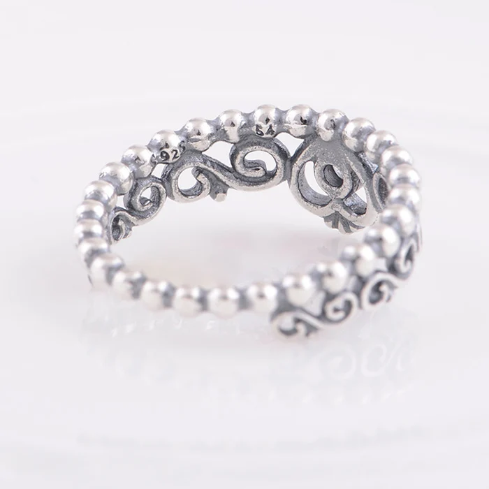 Princess Tiara Crown Vintage Ring for Women Engagement Rings 2015 New 925 Sterling silver Compatible with Pandora Fashion | Украшения и