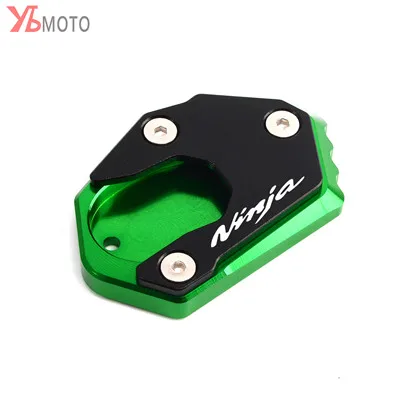 Green Новейшая алюминиевая боковая подставка для KAWASAKI NINJA 250 300 650 1000 ER6F ER4F ZX6R ZX10R мотоциклетная пластинка Выдвижная подставка - Цвет: Green