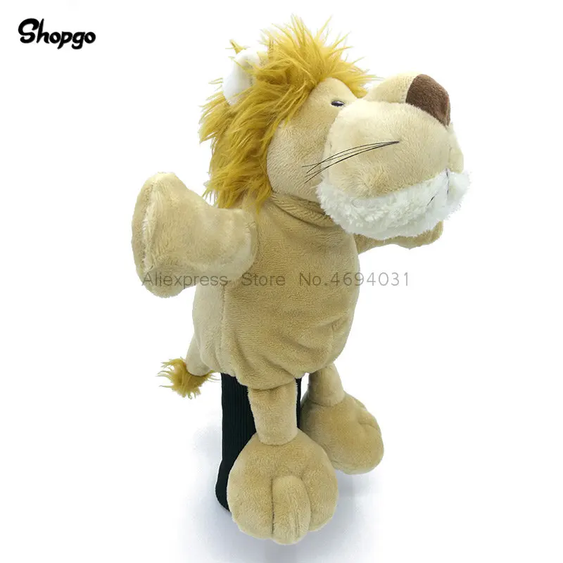 lion2 Поглощающие Гольф животные головные уборы водителя леса Чехлы для клюшек для гольфа подходят до 460cc Мужчины Леди талисман Новинка милый подарок - Цвет: lion2