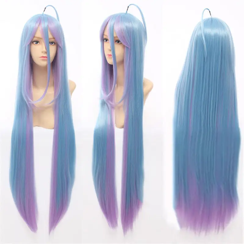 

Нет игры нет жизни Широ Косплэй парики 100 см градиент Цвета термостойкие синтетические волосы... Косплэй + парик Кепки