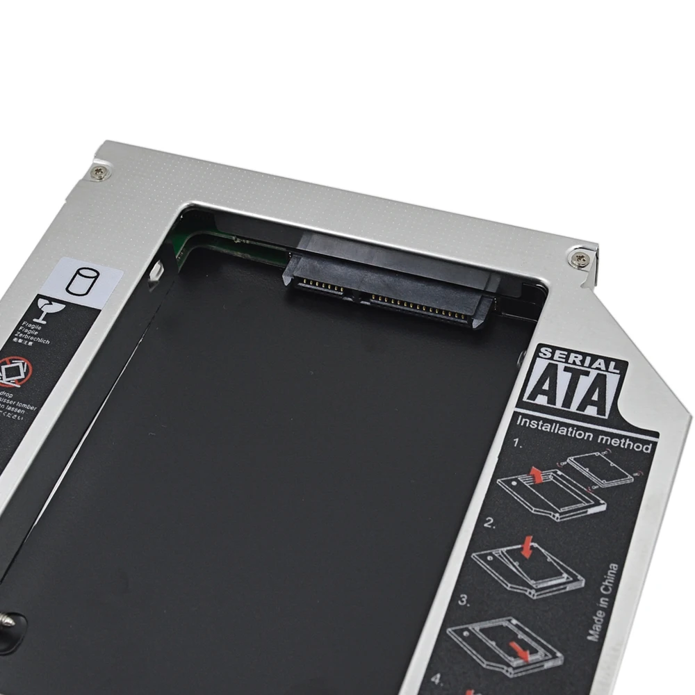 Совершенно новый 2 й HDD Caddy 12 7 мм IDE к SATA 3 0 5 дюйма SSD корпус жесткого диска чехол для