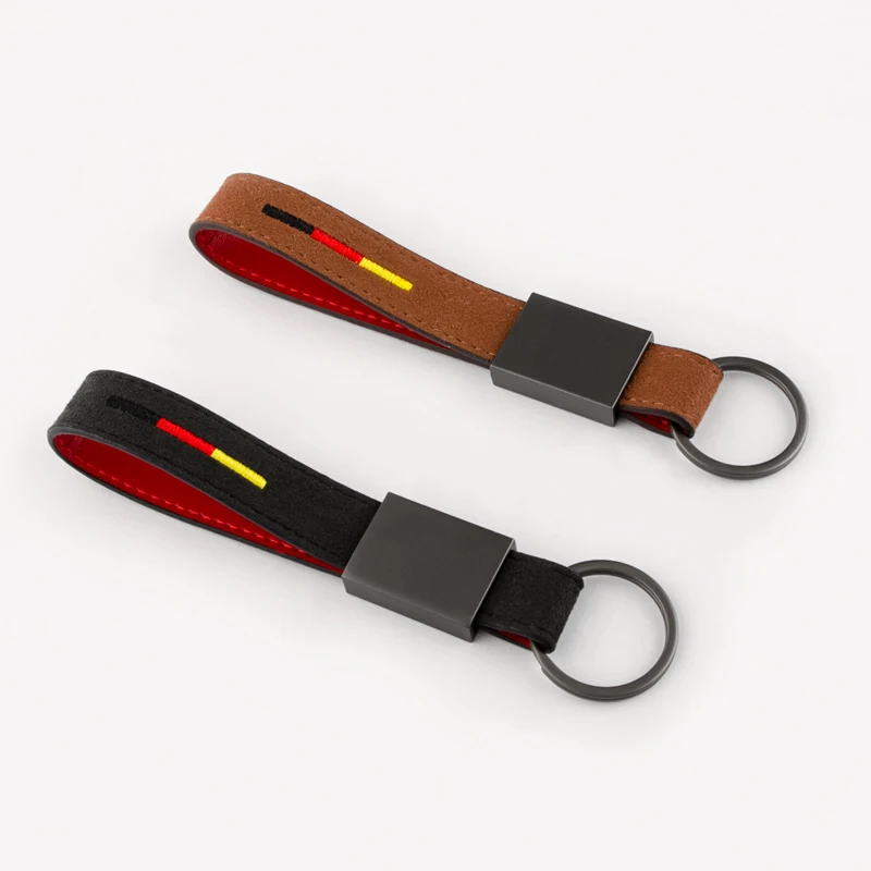 1 Pic мужской брелок Crazy Horse из натуральной кожи металлический автомобильный для
