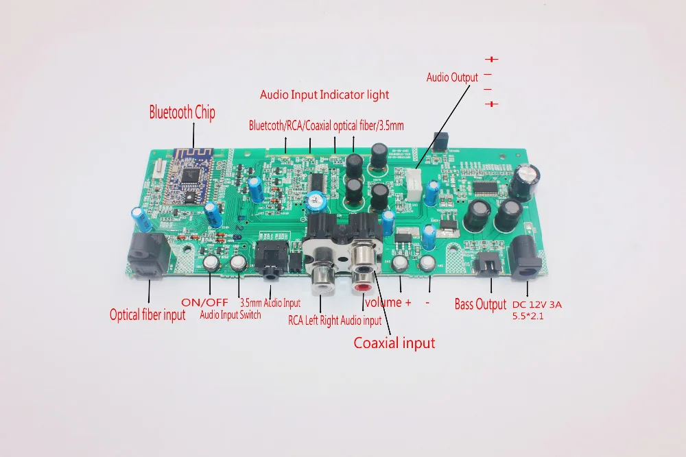 Коаксиальный Оптический Усилитель SPDIF Bluetooth аудио 2 1 канала цифровой усилитель