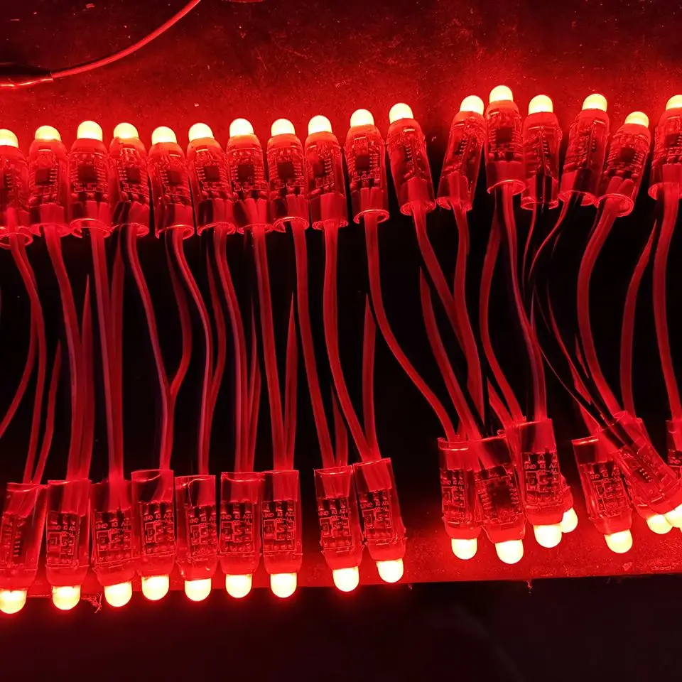Водонепроницаемый IP68 12 мм DC5V 0 3 Вт Адресуемая пуля пиксель ws2811 RGB Светодиодное