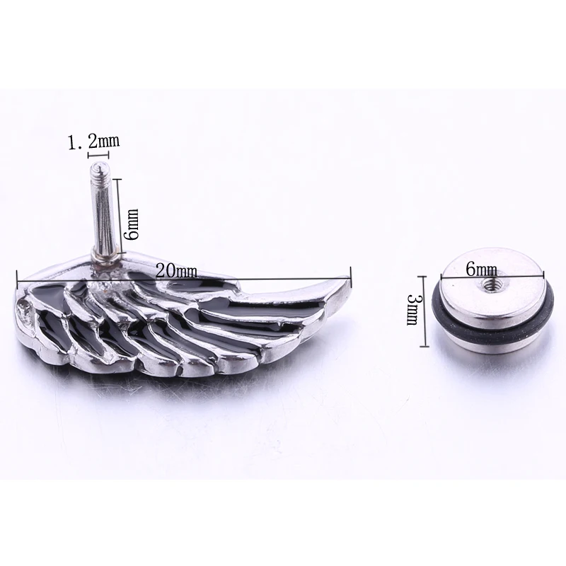 Крыло ангела модные серьги в форме Парень Девушка унисекс Прохладный