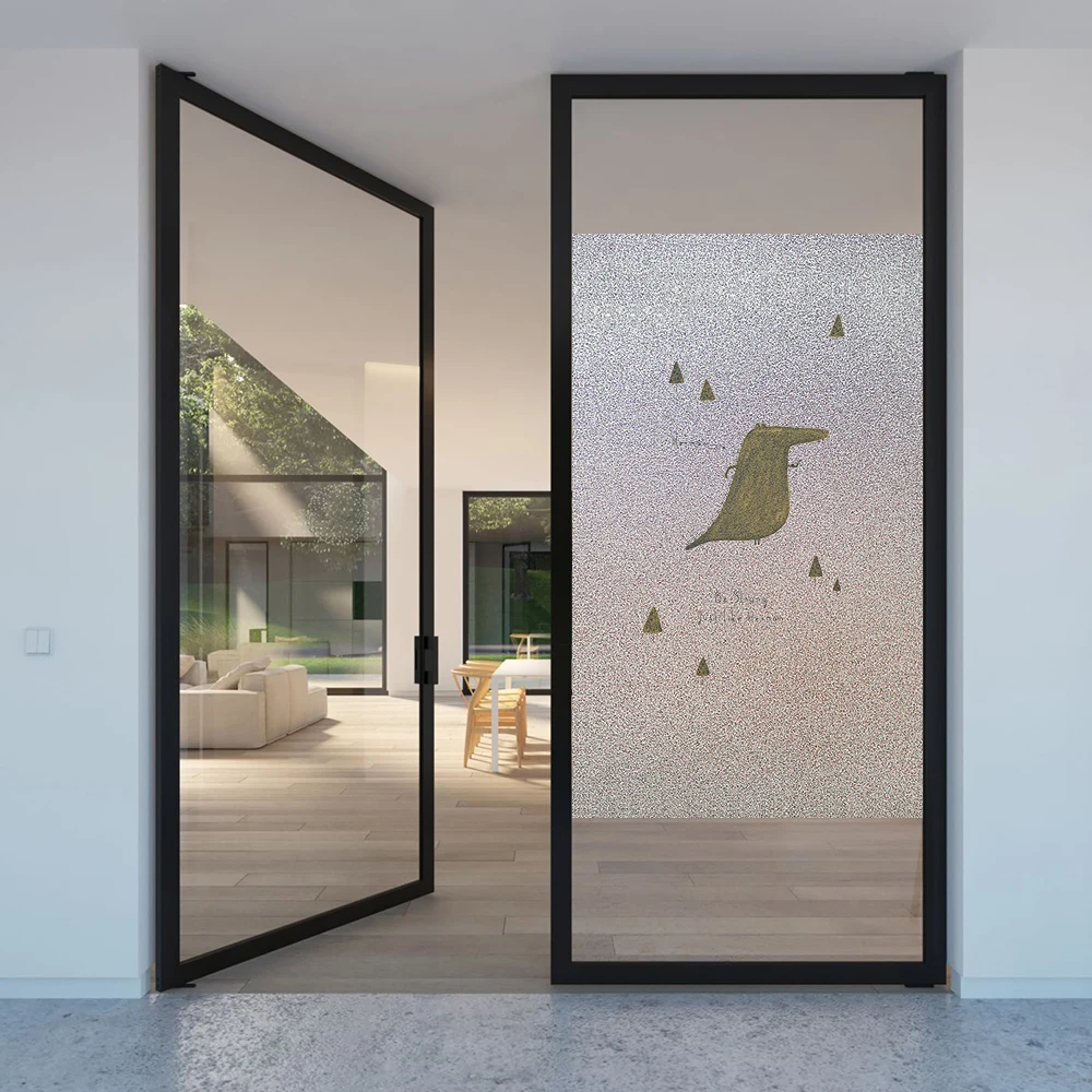 XXWW Window Film Decorative Glass Sticker Static Cling Privacy Frosted Office Bathroom Be Strong Shop Bedroom No Glue | Дом и сад