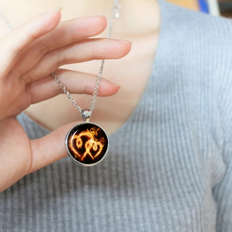 Новое модное ожерелье с подвеской в виде сердца и кабошона|fashion jewelry|jewelry fashioncouples