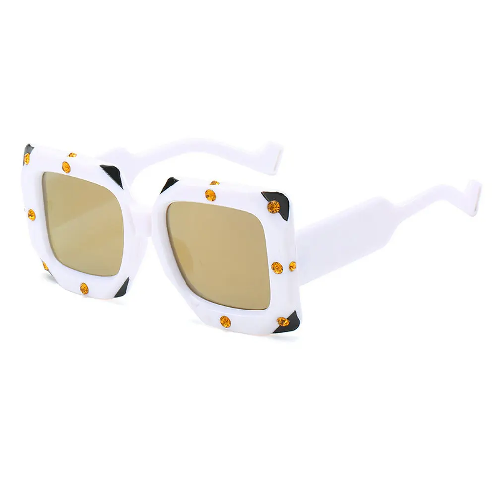 MINCL Brand Designer Big Frame Square Diamond Sunglasses Women Men Vintage Oversized 2019 Female Male Shades UV400 NX | Аксессуары для