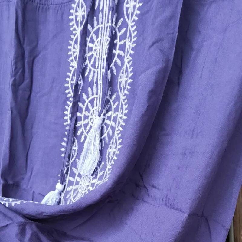 

Cotton Beach Cover up Tunic for Beach Embroidery Bathing suit Cover ups Vestidos de Playa Robe Plage Beachwear Sswim Cover up