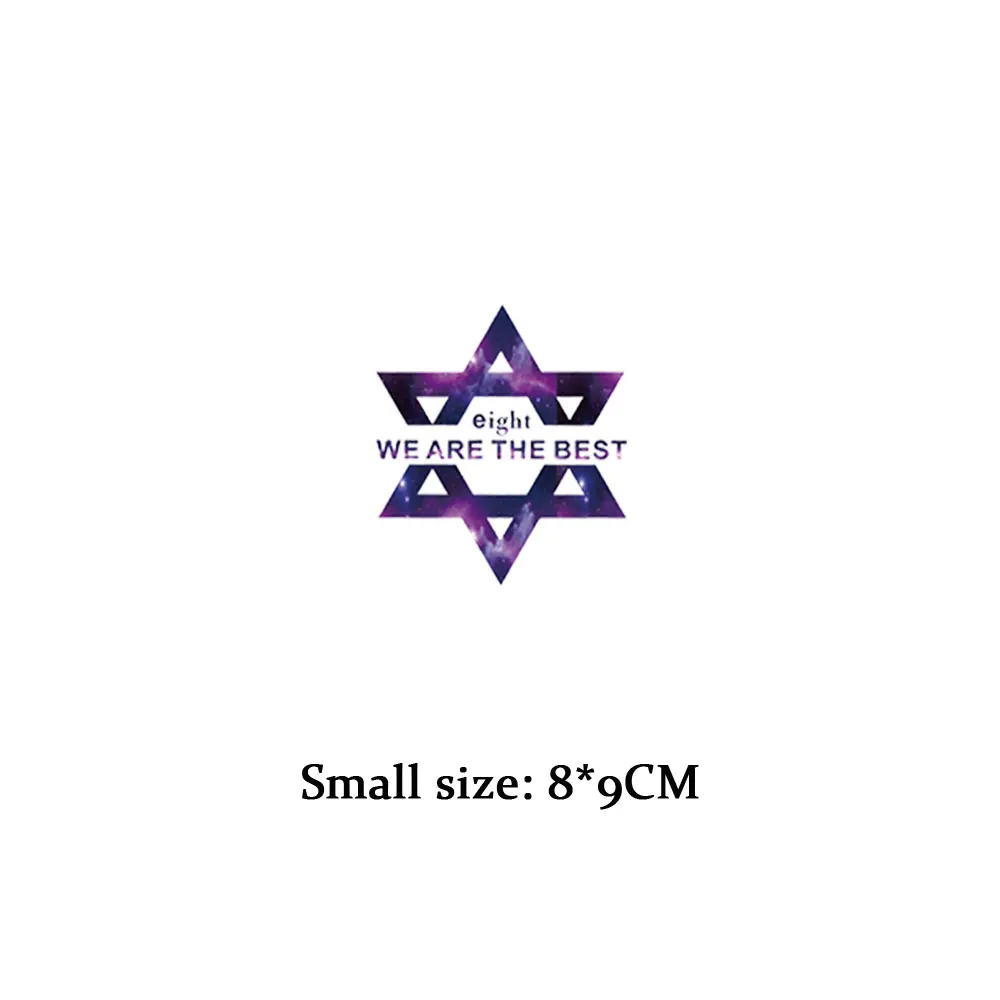 Hexagram stickers patches T-shirt bags Japanese and Korean harajuku six-pointed star iron on transfer thermal washable | Дом и сад