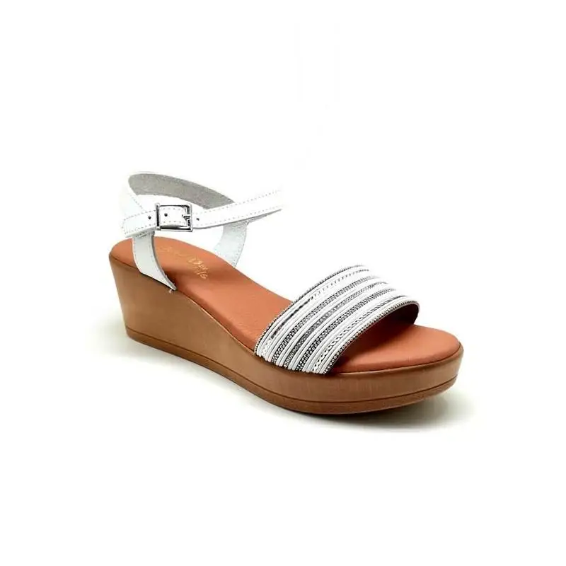 OH MY SANDALS женские кожаные сандалии CUNA 4349 белый цвет|Боссоножки и сандалии| |