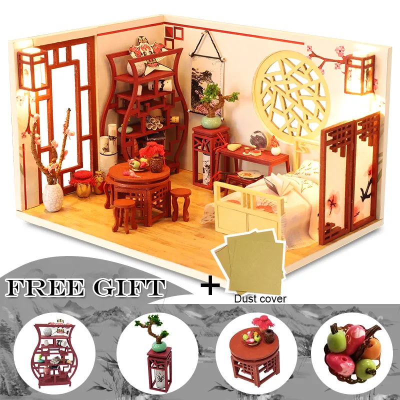 Cutebee кукольный дом мебель миниатюрный кукольный домик DIY миниатюрный дом комната коробка театр игрушки для детей наклейки DIY J010 - Цвет: J010