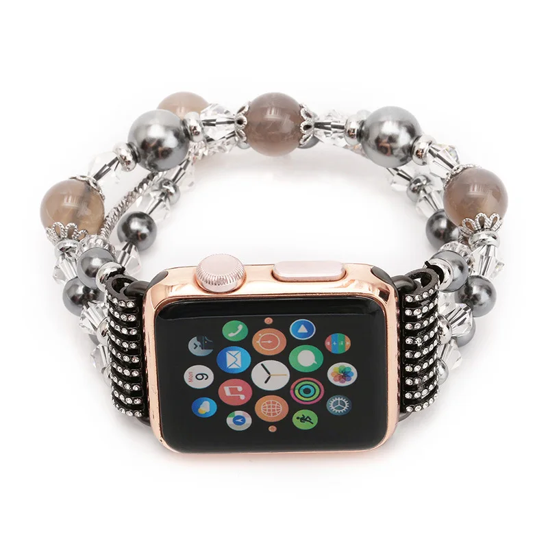 Для cartier iphone iwatch Apple Watch ремень Красочные Ювелирные Изделия Оникс Браслет ремешок 38 мм 42 мм кристалл наручные часы Группа серии 1 2 3