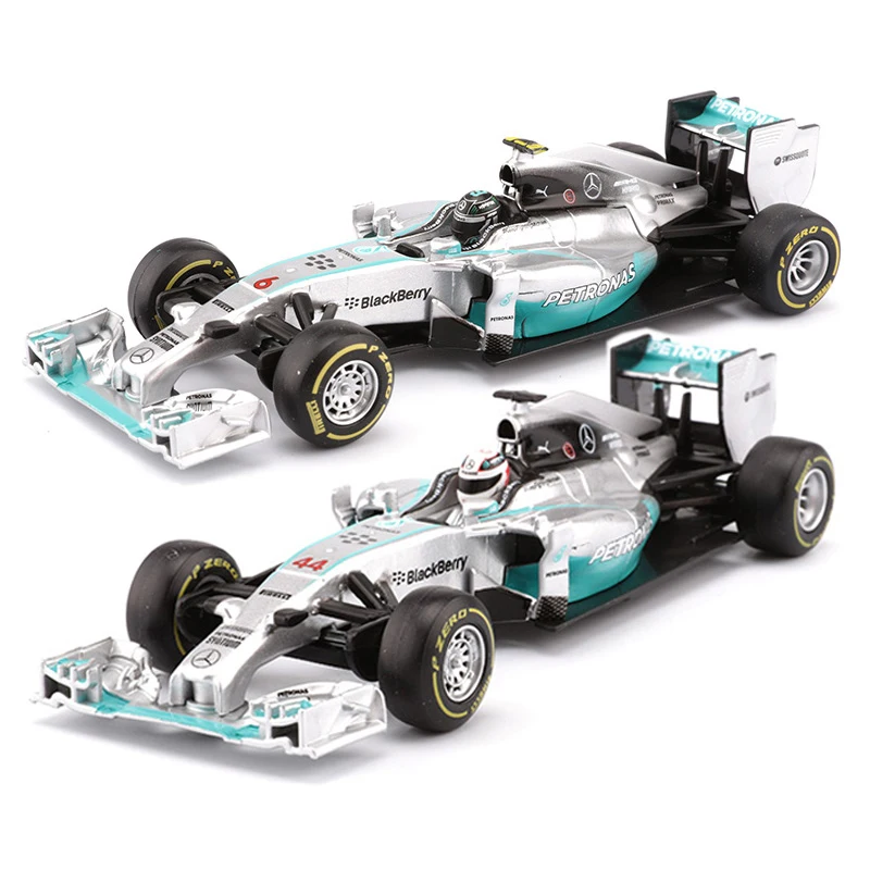 Модель гоночного автомобиля Bburago 1:18 1:32 из сплава модель Гамильтона 44 Rosberg 6
