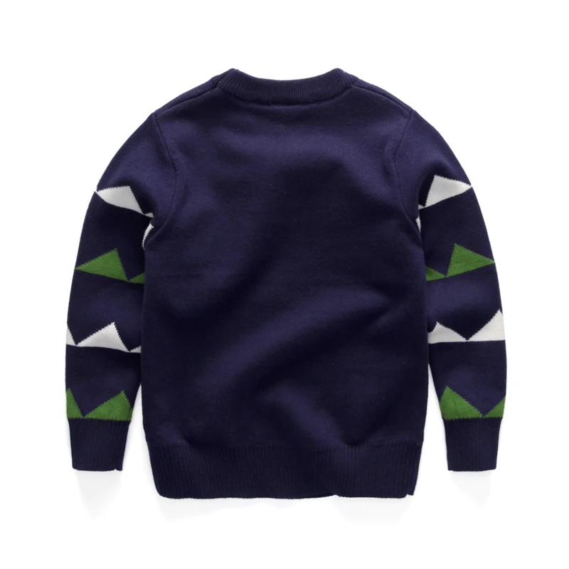 Вязаный свитер для мальчиков Новинка 2017 года вязаный пуловер с рисунком