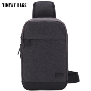 Мужская повседневная сумка-слинг TINYAT, серая Водонепроницаемая дорожная сумка через плечо, модель 602, 2019