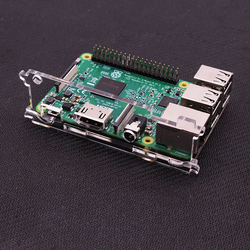 Raspberry Pi Прозрачный Плюс Акриловый чехол Корпус с охлаждающим вентилятором для 3B