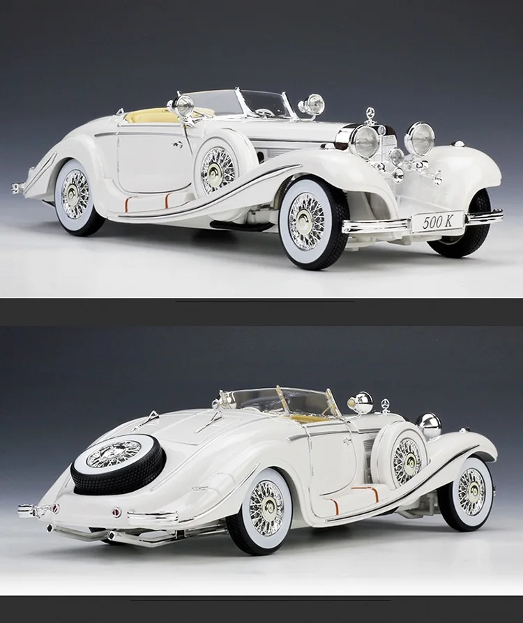1:18 Maisto Benz 500K 1936 белый/красный/фиолетовый литье под давлением модель автомобиля