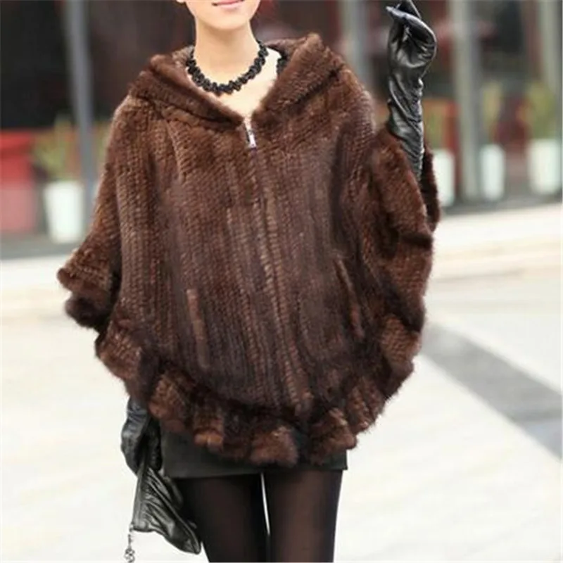 2017 Женская меховая шаль зимняя натуральная вязаная норковая Меховая куртка с