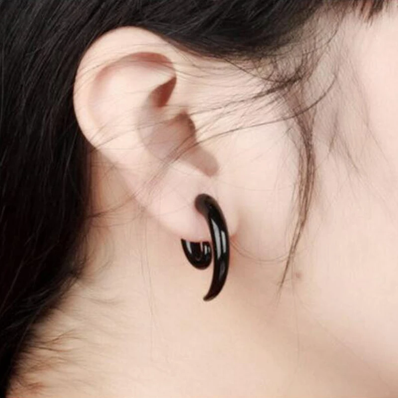 сережки цепочки. клипсы панк. серьга кафф дракон. серьги круглые в хрящик. кафф-цепочка.