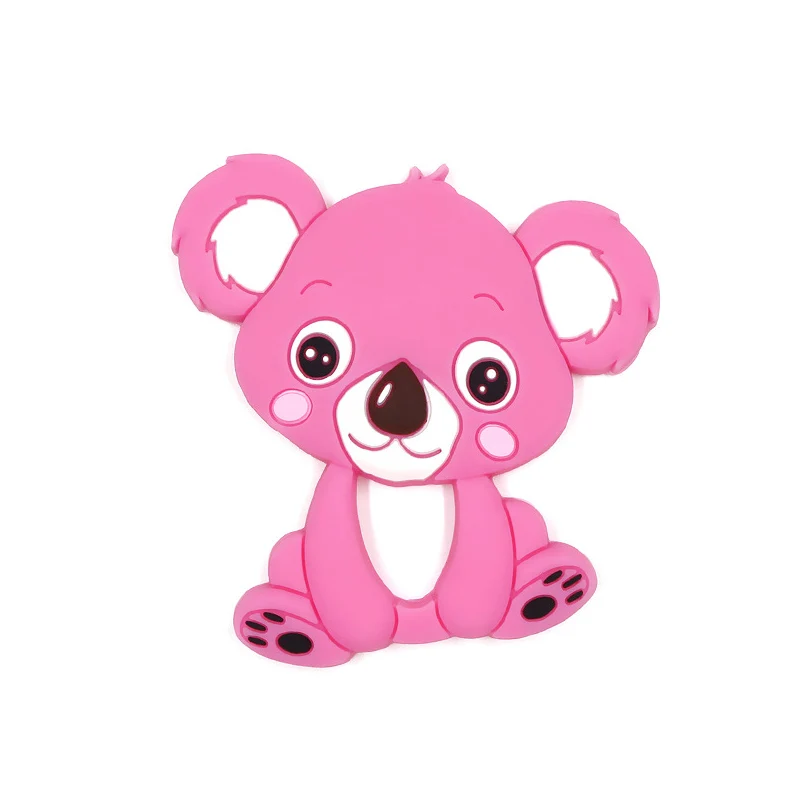 04 LOFCA Koala, силиконовый Прорезыватель для зубов, игрушка для прорезывания зубов, без бисфенола, Мягкий прорезыватель для животных, ожерелье, соска, клипса, цепочка - Цвет: 04
