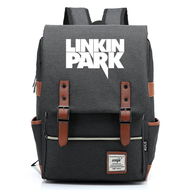 Style 8 14 16 дюймов Linkin Park Группа звезда школьная сумка Bookbag женский рюкзак Мужчины Мальчики Девочки ученики ноутбук сумка на ремне с пряжкой откидная крышка - Цвет: Style 8