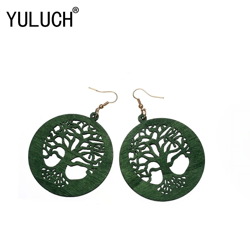 Серьги YULUCH из дерева для женщин модные серьги девушек 2018 | Украшения и аксессуары