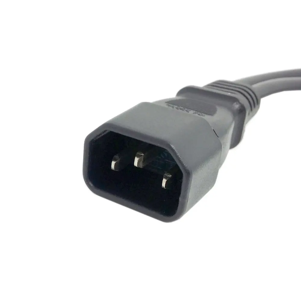 

Single C13 to Dual 5-15R C13 Short Power Y Type Splitter Adapter Cable Cord