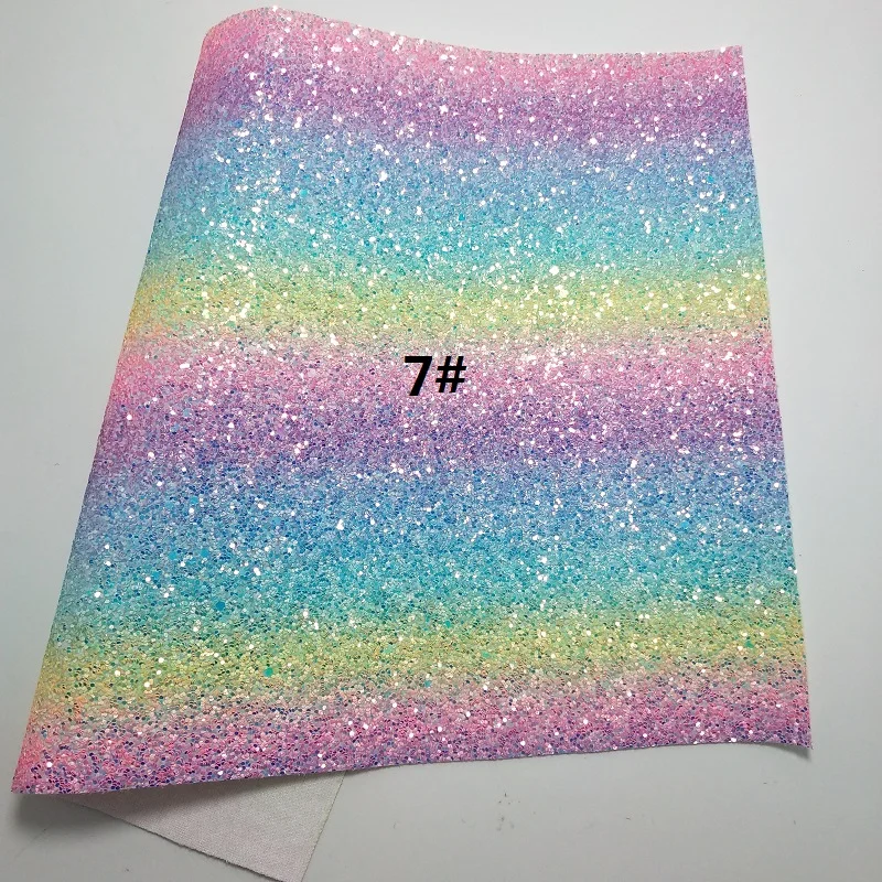 7 1 шт. 21X29 см синтетический Letaher, Cuero Sintetico Rainbow с эффектом блестящей кожи для изготовления бантов аксессуары S202B - Цвет: 7