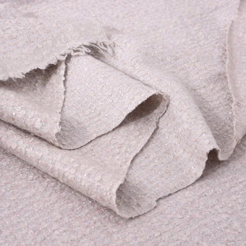 

133CM Wide 450G/M White Wool Fabric for Autumn and Winter Overcoat Jacket H223