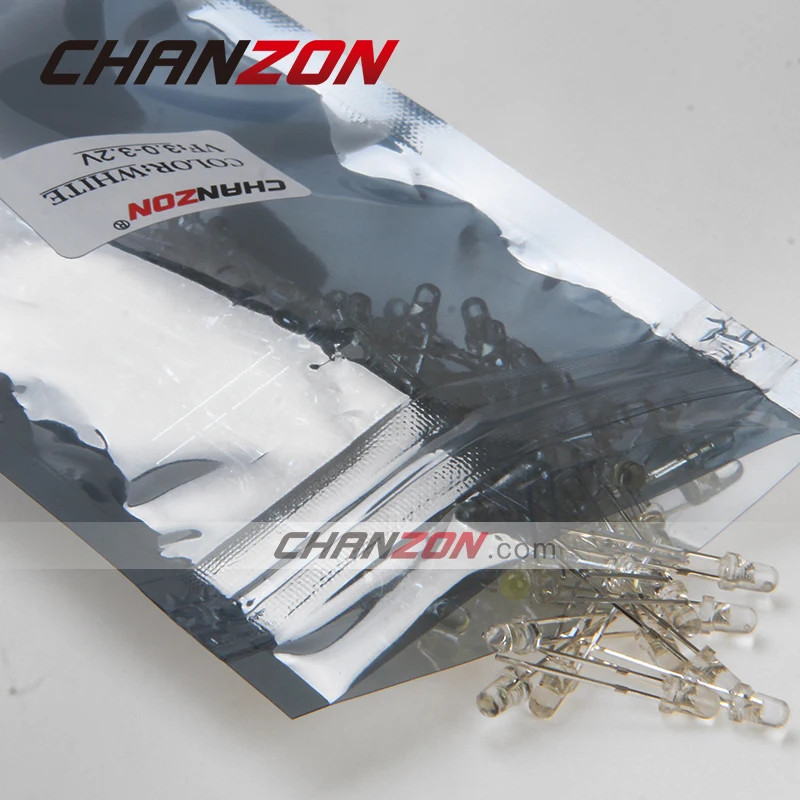 Светодиодный светильник CHANZON 100 шт. 3 мм белый прозрачный ультра яркий в|led 3mm|light