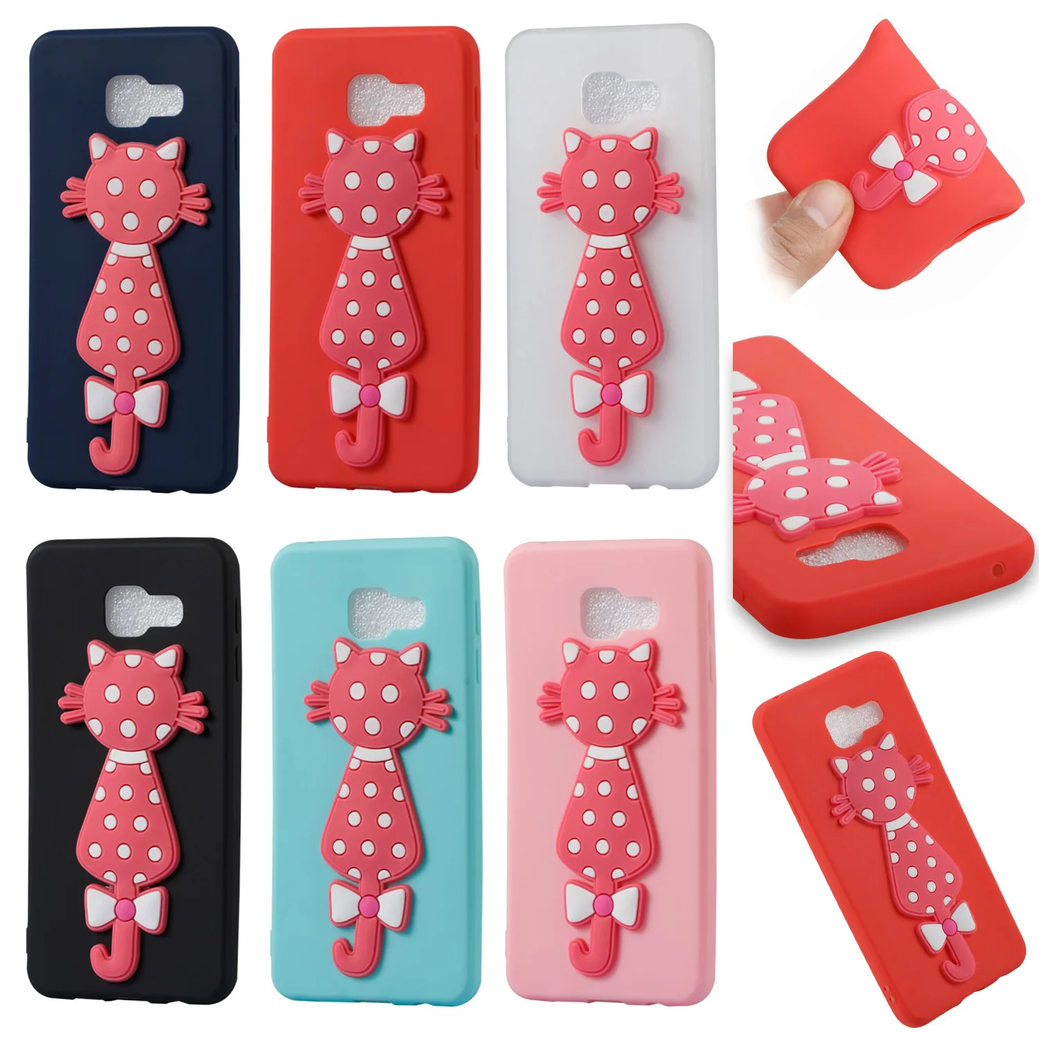 TPU Lovely Soft Silicone Cartoon Phone Case Cover Bag Cubierta For Samsung Sumsung Samsug Galaxy Galaxi A3 2016 A310 Cat |