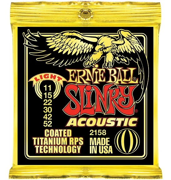 

Ernie Ball 2158 Coated Light Slinky Acoustic Guitar Strings 11-52