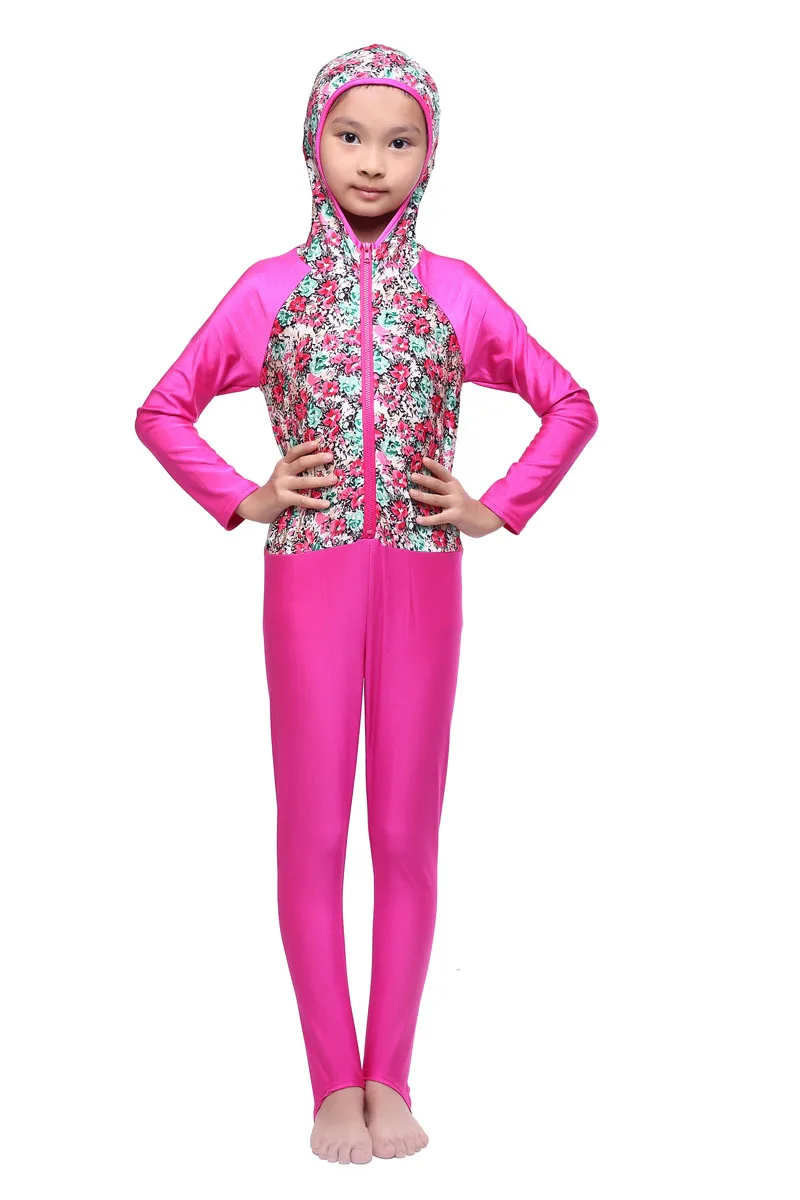 Исламский купальник для детей скромность с длинным рукавом девочек Burkini
