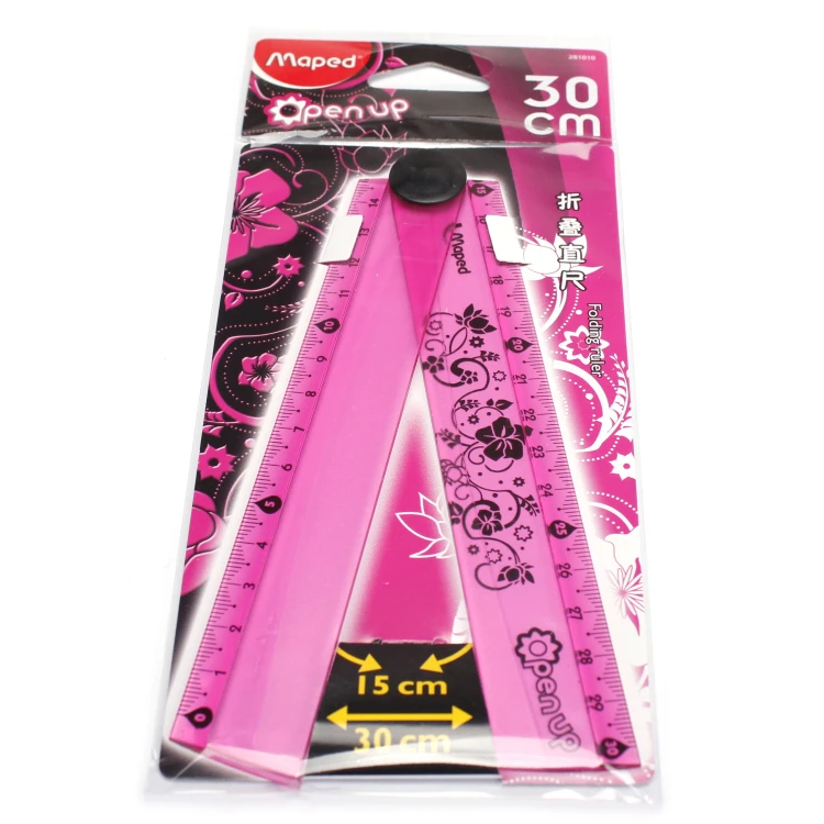 Раскладная линейка премиум класса 30 см 2 вида цветов высокое качество чертежные