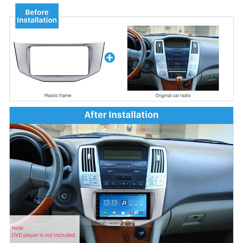Seicane отличное качество 2Din Автомобильная Радио панель для 2003-2010 Lexus RX330 RX350 Toyota Harrier DVD рамка авто стерео панель Адаптер