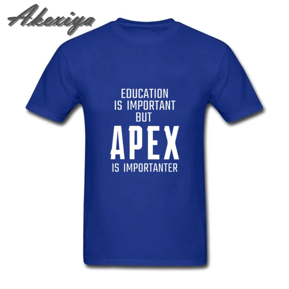 Education is Important but APEX Importanter T-Shirt Men Game Logo Print Tee Black 100% Cotton EU Size Short Sleeve Tops Homme | Мужская